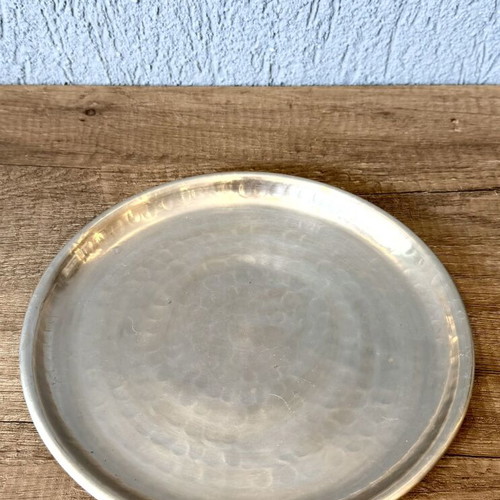 Handmade Hammered Metal Serving Tray new, aluminum 24x24 cm