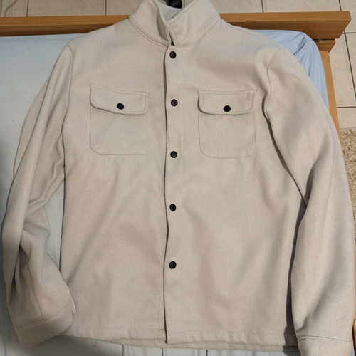 College Jacket men's spring white Medium like new