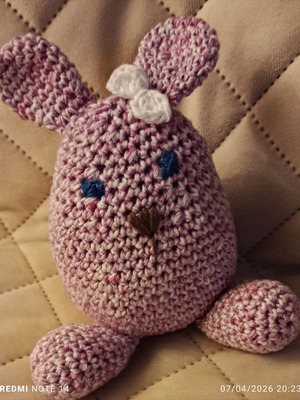 Amigrumi bunny handmade, size 15cm, new