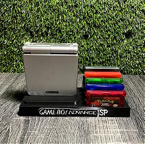 Βάση για GameBoy Advance SP και 5 κασέτες - 3D Printed - 3D Εκτυπωμένο (GBA SP Stand/Holder)