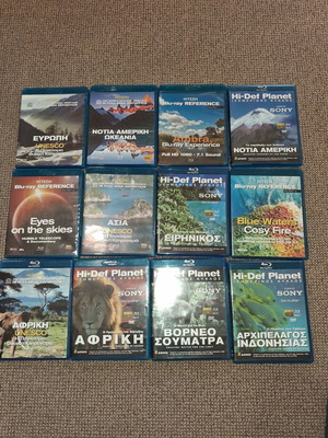 Blu-ray documentary collection used, pack of 12 with Greek subtitles