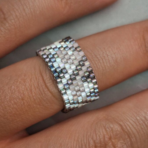 Miyuki Handmade Ring New, Japanese Glass Beads
