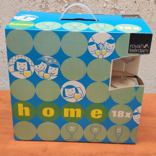 Royal Leerdam Home glass set 18 pieces unused in box