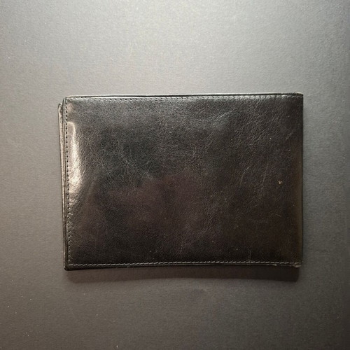 Italian leather men's wallet Evidence new, black