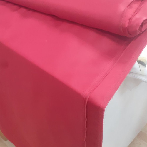 Satin curtain ruby red 4 meters, height 2.80m new