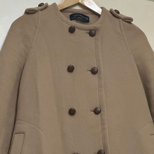 ZARA coat used, camel/brown, size XS