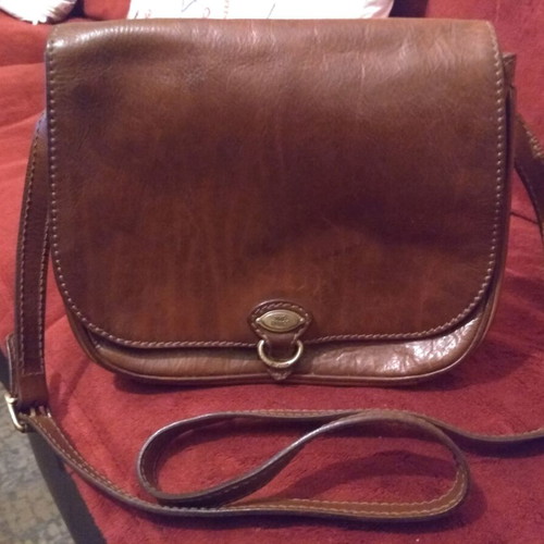 The Bridge women's leather shoulder bag like new brown