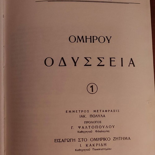 Homer's Odyssey Volume 1 like new, emmetrical translation by Iakovos Polylas