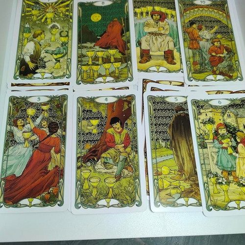 Golden Art Nouveau Tarot deck 78 cards like new