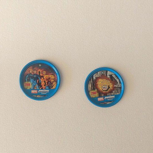 Marvel Heroes Fantastic Four metal caps set of 4