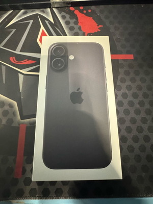 Iphone 16 new, black, 128GB, Dual SIM