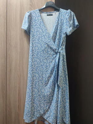 Floral dress Sinsay turquoise small like new