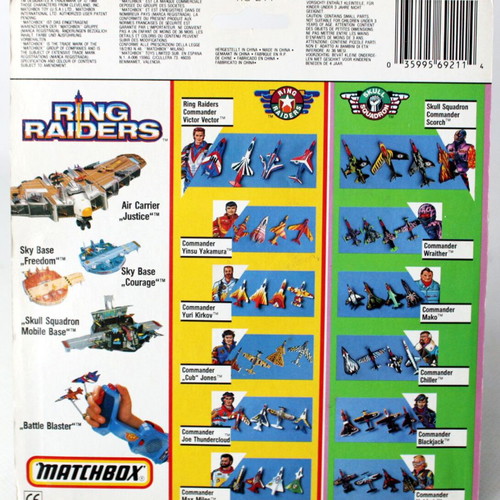 Vintage 1988 Matchbox Ring Raiders Skull Squadron Aircraft Corsair F-4 Mirage new