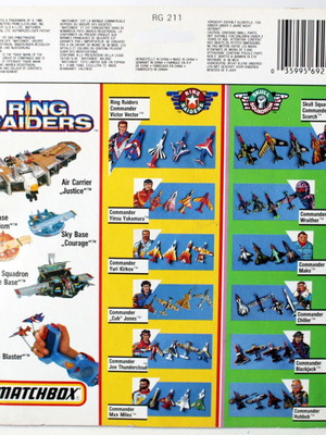 Vintage 1988 Matchbox Ring Raiders Skull Squadron Aircraft Corsair F-4 Mirage new