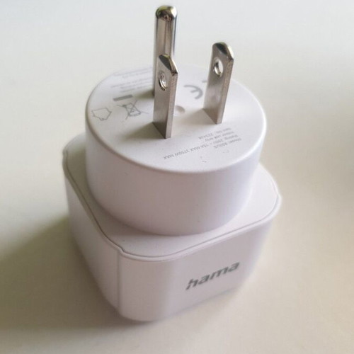 Hama Travel Adapter Type F to Type B like new, white
