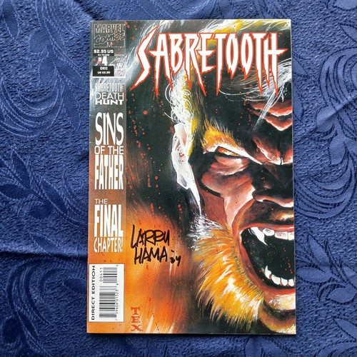 Sabretooth limited series 4 issues used with Larry Hama signature