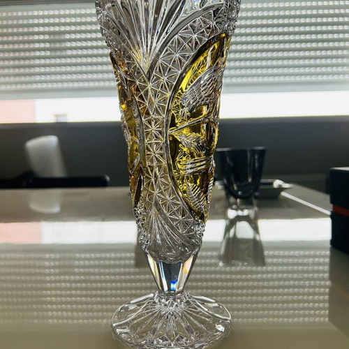 Crystal vase 27 cm, new