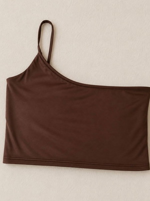 Bershka women's brown top, size M