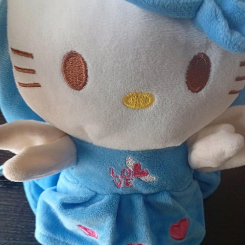 Hello Kitty children's backpack used, blue plush