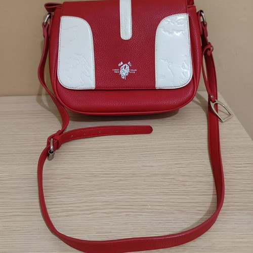 Harvey Miller shoulder bag like new, white and red