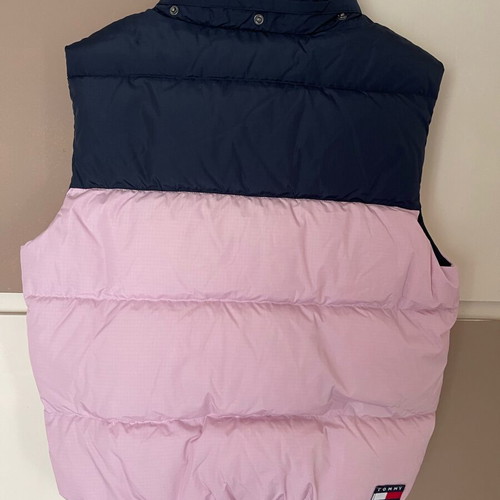 Tommy Jeans women's down vest new, size S, blue pink