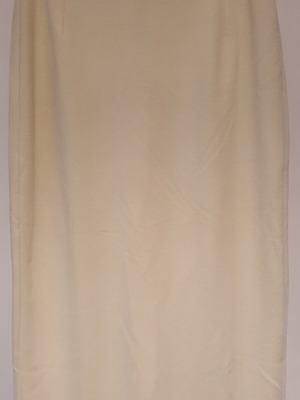 Maxi skirt cream with embossed stripe like new, size 46