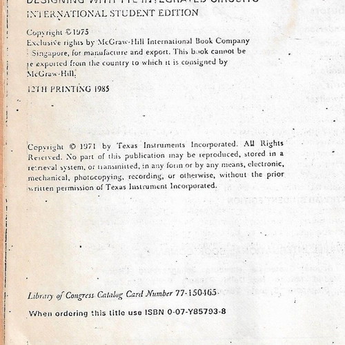 Designing with TTL Integrated Circuits book used