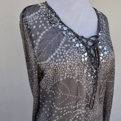 Tunics Sugah by Skondras XL like new, grey with beads