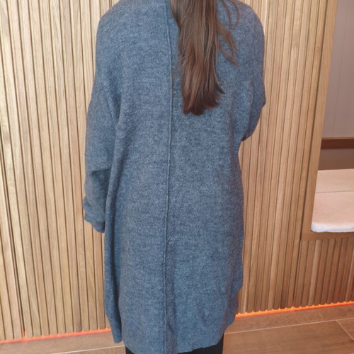 Long cardigan gray size M like new, warm and soft