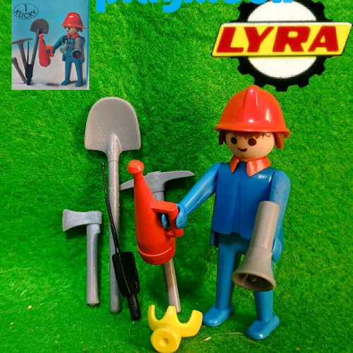 Playmobil Lyra 3366 firefighter figure used, complete set