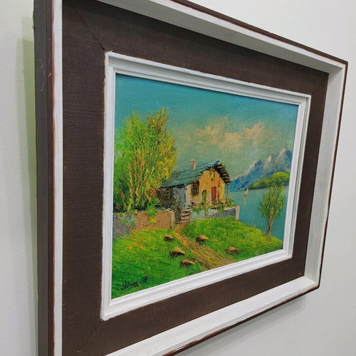 Painting used 58x48 cm framed signed