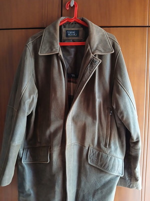 Leather jacket Camel XL brown new