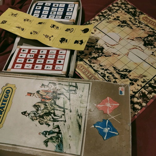 Vintage Stratego board game by Aper Toys used, 1970s complete set
