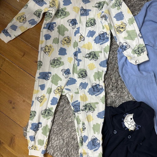 Disney baby sleepsuits size 12-18 months like new, set of 3
