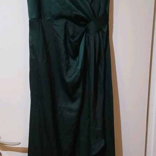 Satin dress green new, size M 38 10