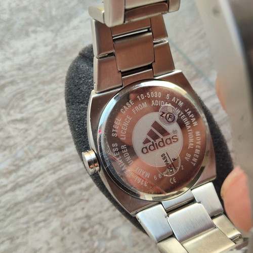 Adidas wristwatch, white and silver