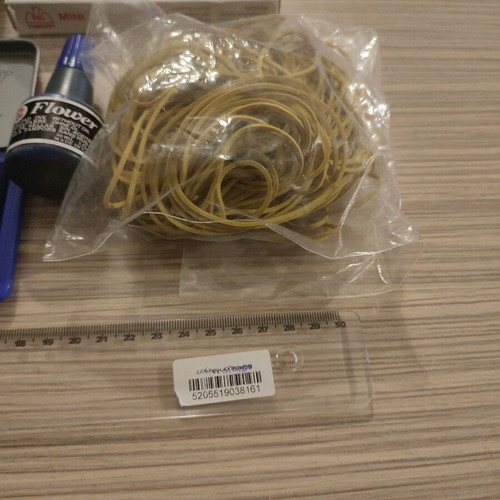 Stationery new with ink, stapler, ruler and rubber bands