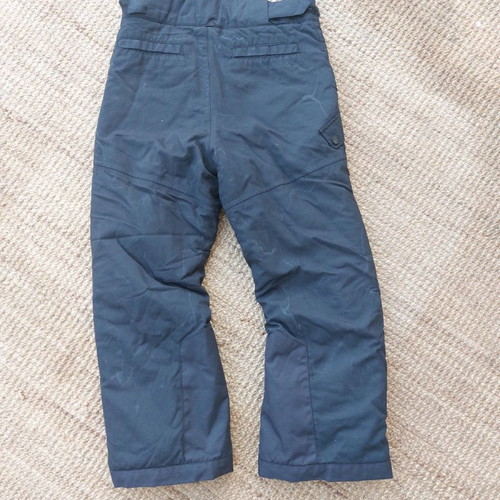 Ski pants used black 134cm girl H&M sport with pink stitch
