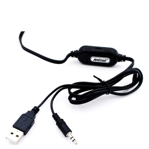 Computer speaker with decorative LED lighting, 3.5mm jack and USB new, black