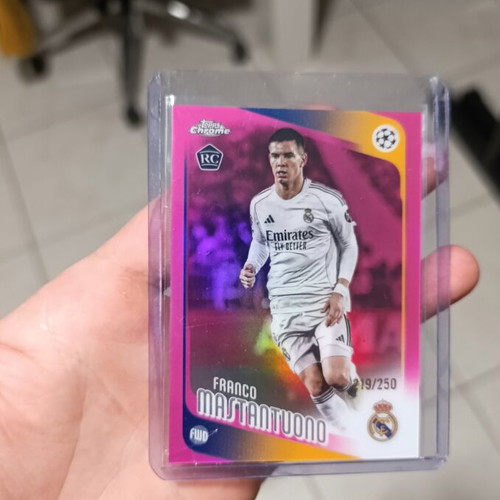 Franco Mastantuono RC Topps Chrome card like new /250