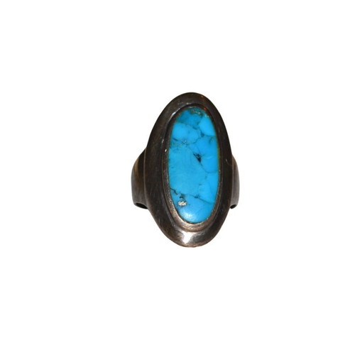 Silver ring 925 with turquoise stone used