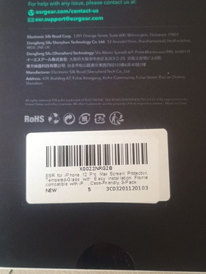 ESR screen protector for iPhone 12 Pro Max like new, 3 pack