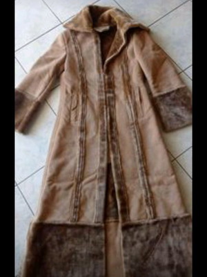 La pelle coat like new with inner fur brown, size S