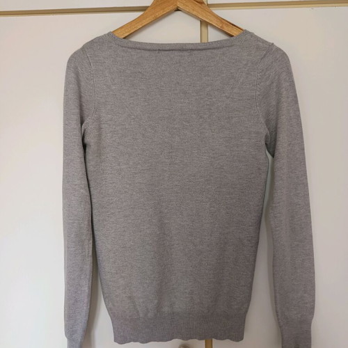 Bershka knitted long-sleeve gray blouse like new, size M