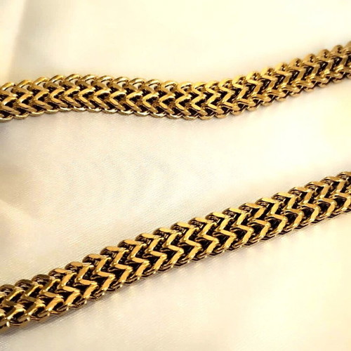 Gold Stainless Steel Choker Necklace new with heavy solid chain