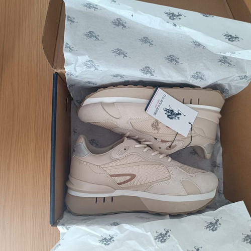 U.S. Polo Assn. Chunky Sneakers Vicky001 new, beige/powder pink, size 38