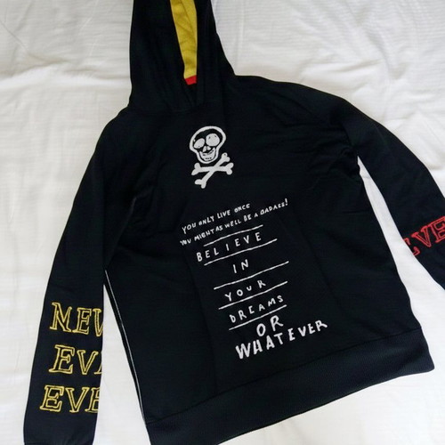 Diesel Skull & Dreams Graphic Hooded Knit like new, black and white, size S