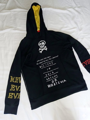 Diesel Skull & Dreams Graphic Hooded Knit like new, black and white, size S