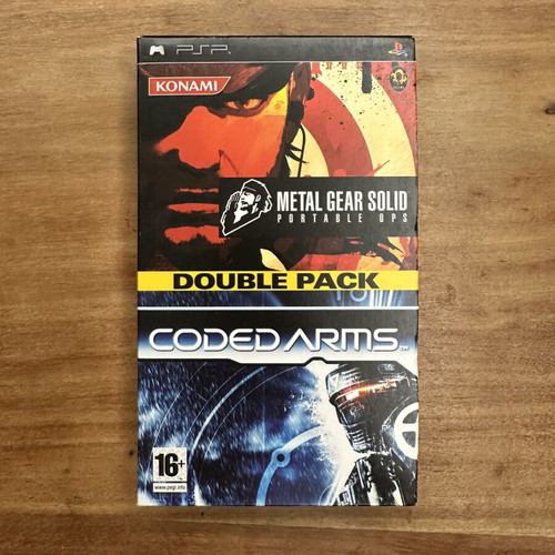 Metal Gear Solid Portable Ops + Coded Arms Double Pack PSP like new