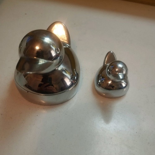 Umbra jewelry boxes used, silver duck set of 2